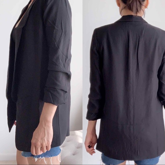 BLACK Shawl Lapel Blazer - Picture 4 of 6